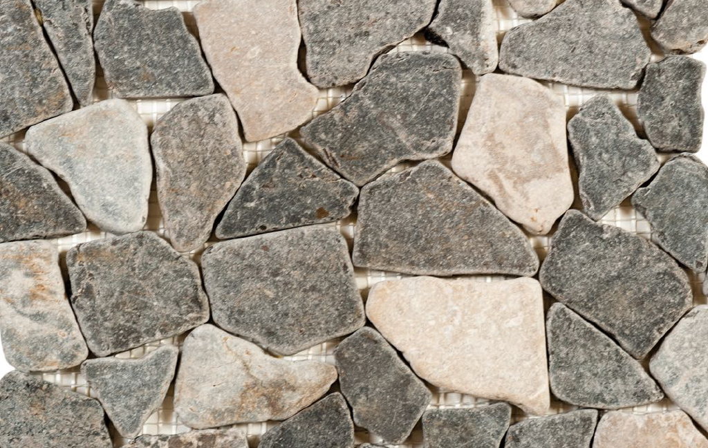 Mosaic Pebble Mini Opus Marble Grey Tile Sample