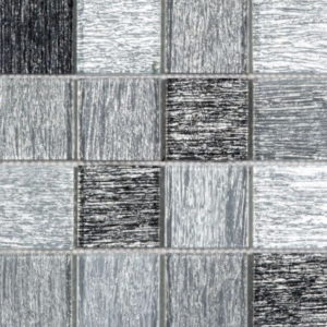 Mosaic Glass Grey Stripe Effect 2″X2″ Tile Sample
