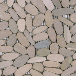 Mosaic Pebble Beige Sliced Matte Tile Sample