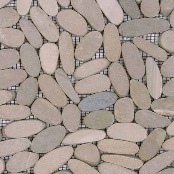 Mosaic Pebble Beige Sliced Matte Tile Sample