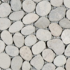 Mosaic Pebble Grey Beige Rectified Tile Sample