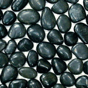 Mosaic Pebble Black Polished Tile Sample