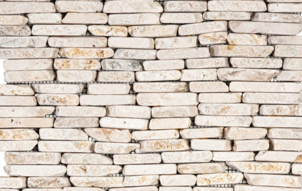 Mosaic Stone White Stacked Marble Tile Sample