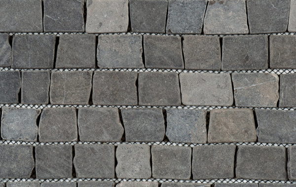 Mosaic Stone Dark Grey Cubic Marble Tile Sample