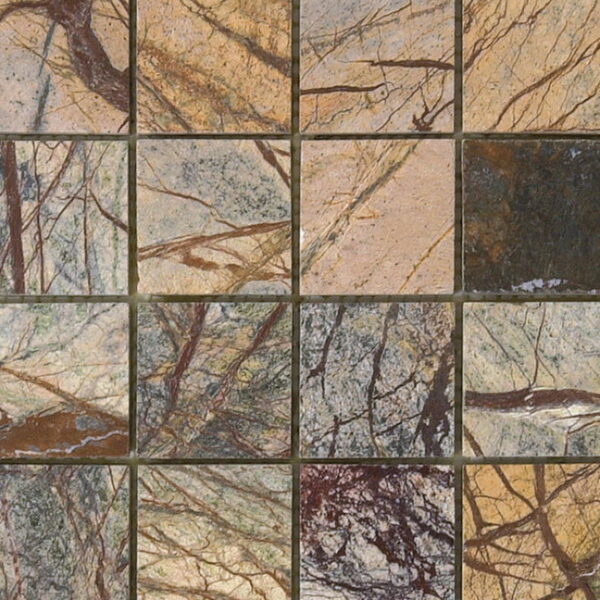 Mosaic Stone Forest Brown Polished 2″X2″ Tile Sample