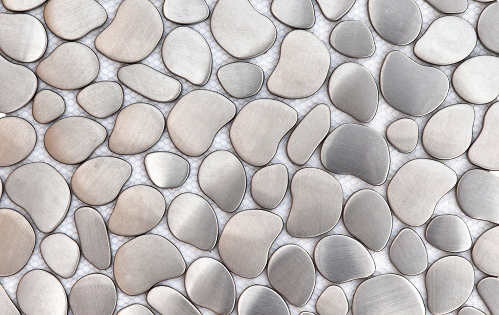 Mosaic Metal BRUSHED SILVER INOX Tile Sample