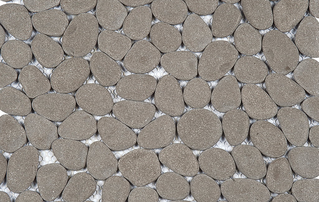 Mosaic Pebble Grey Reconstituted Pebble Tile Sample