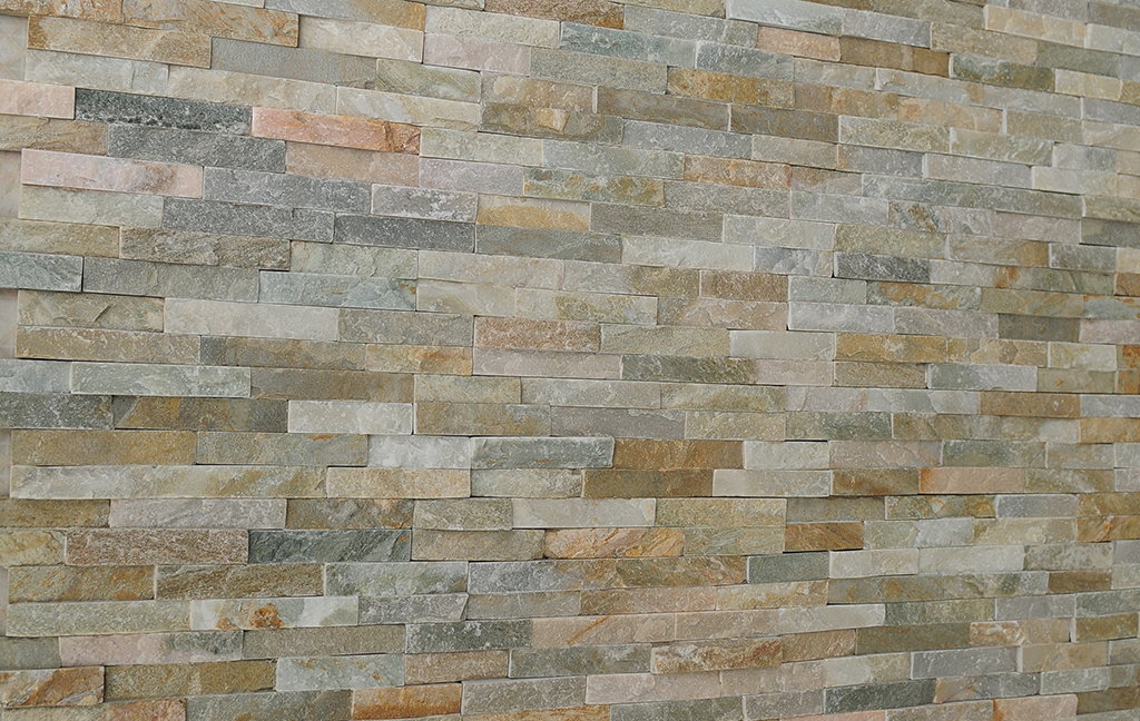 Mosaic Stone Grey Beige Cladding Tile Sample