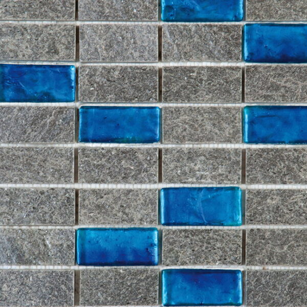 Mosaic Stone Grey Natural Turquoise Quartzite Tile Sample