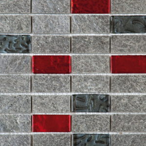 Mosaic Stone Grey Natural Red Quartzite Tile Sample